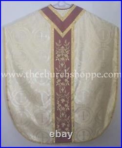 New Metallic GOLD Chasuble. St. Philip Neri Style vestment & mass set, IHS