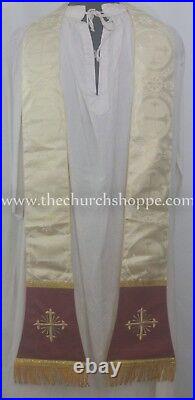 New Metallic GOLD Chasuble. St. Philip Neri Style vestment & mass set, IHS