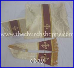 New Metallic GOLD Chasuble. St. Philip Neri Style vestment & mass set, IHS