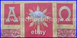 New Red SLAIN Agnus Dei Chasuble St. Philip Neri Style vestment Stole & mass set