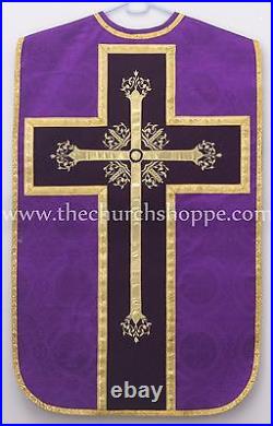 New Violet Roman Chasuble Fiddleback Vestment Fiddleback and Mass set, Casulla