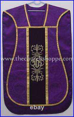 New Violet Roman Chasuble Fiddleback Vestment Fiddleback and Mass set, Casulla