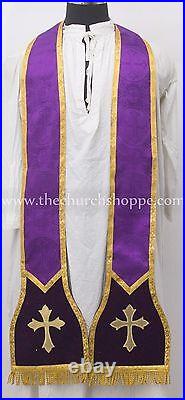 New Violet Roman Chasuble Fiddleback Vestment Fiddleback and Mass set, Casulla