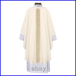 Off White Polyester San Damiano Collection Seasonal Chasuble Vestment 59 x 51 L