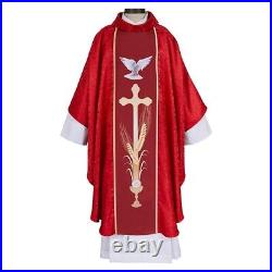 Ornate Confirmation IHS Chalice Chasuble and Matching Stole for Church Use 48 In