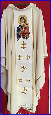Our Lady of Jasna Gora Czestochowa Chasuble stole Vestment Kasel Messgewand
