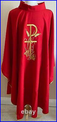 Priest Chasuble, Red Polyester