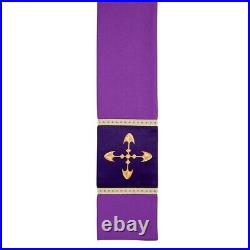 Purple Adoration Chasuble and Stole Set Seasonal Vestments for Church 51 In