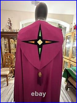 Purple Advent/ Lenten Cope + Stole Set- Church Vestment Chasuble
