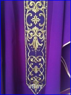 Purple Chasuble Stole Vestment Kasel Messgewand