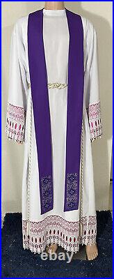 Purple Chasuble With + Stole (p0063)