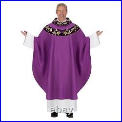 Purple Chasubles, Torino Collection Chasuble Gothic Style Embroidered Vestment