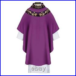 Purple Chasubles, Torino Collection Chasuble Gothic Style Embroidered Vestment