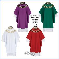 Purple Chasubles, Torino Collection Chasuble Gothic Style Embroidered Vestment