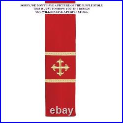 Purple Chasubles, Torino Collection Chasuble Gothic Style Embroidered Vestment