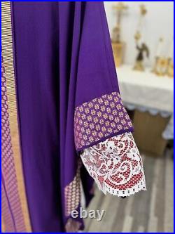 Purple Collared Vestment Chasuble & Stole