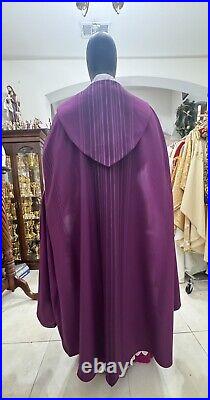 Purple Cope Vestment Chasuble With Stole