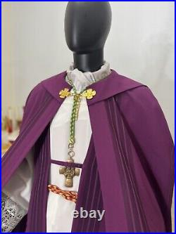 Purple Cope Vestment Chasuble With Stole