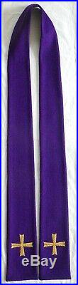 Purple Embroidered Messgewand Chasuble Vestment Kasel