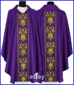 Purple Gothic Chasuble 557-F25 Vestment Casulla Violeta Violett Kasel Messgewand
