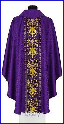 Purple Gothic Chasuble 557-F25 Vestment Casulla Violeta Violett Kasel Messgewand