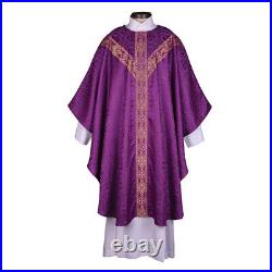 Purple Traditio Semi-Gothic Chasuble Y Orphrey and Understole