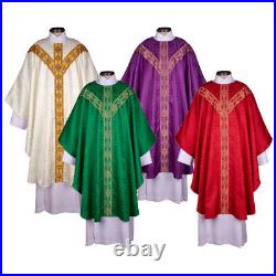 Purple Traditio Semi-Gothic Chasuble Y Orphrey and Understole