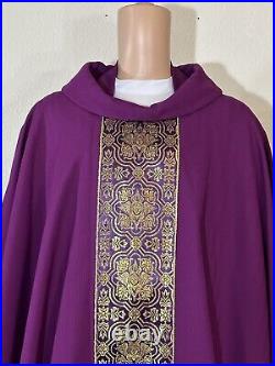 Purple chasuble Vestment + Chalice Veil P0085