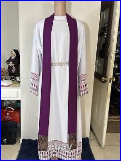 Purple chasuble Vestment + Chalice Veil P0085