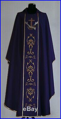 Purple franciscan OFM Messgewand Chasuble Vestment Kasel