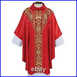 Red All Saints Chasuble and Stole Set Confirmation Vestments for Church 51 In