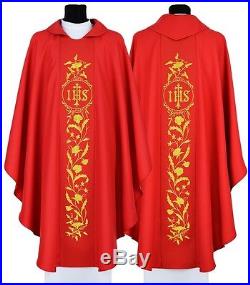Red Chasuble Kasel Messgewand Vestment Casula 533-C us
