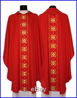 Red Chasuble Kasel Messgewand Vestment Casula 570-C us