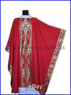 Red Chasuble Kasel Messgewand Vestment Casula MX013-C us