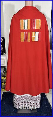 Red Conical Chasuble with stole Vestment (R0014)
