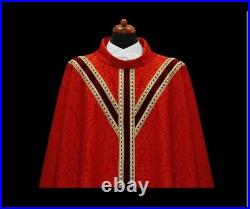 Red Damask Chasuble Vestment Kasel