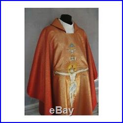 Red Embroidered Messgewand Chasuble Vestment Kasel