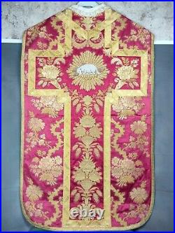 Red Gold Paschal Lamb Chasuble 19th C