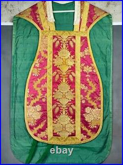 Red Gold Paschal Lamb Chasuble 19th C