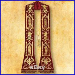 Red Stole Etole Chasuble Vestment Kasel Messgewand