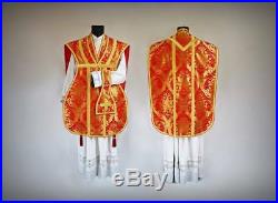 Red Vestment Chasuble Kasel Messgewand Stole Stola Maniple Manipel