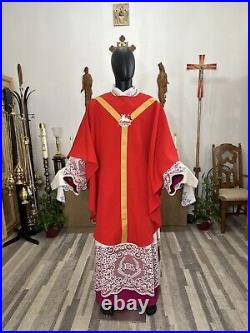 Red Vestment Chasuble & Stole