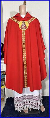 Red Vestment Chasuble & Stole R0031