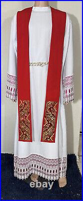 Red Vestment Chasuble & Stole (r0054)
