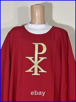 Red Vestment Chasuble & Stole (r0058)