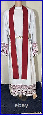 Red Vestment Chasuble & Stole (r0058)