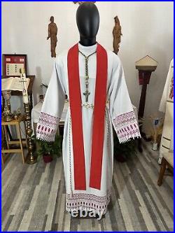 Red Vestment Chasuble & Stole (r0071)