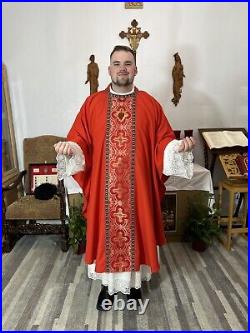Red Vestment Chasuble & Stole (r0083)