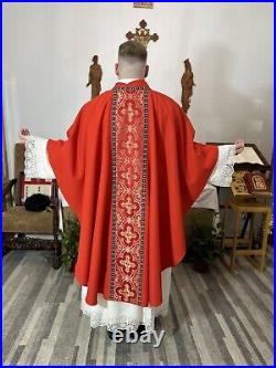 Red Vestment Chasuble & Stole (r0083)