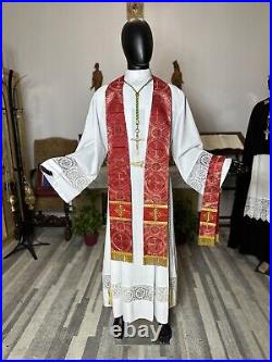 Red Vestment Chasuble & Stole (r0093)